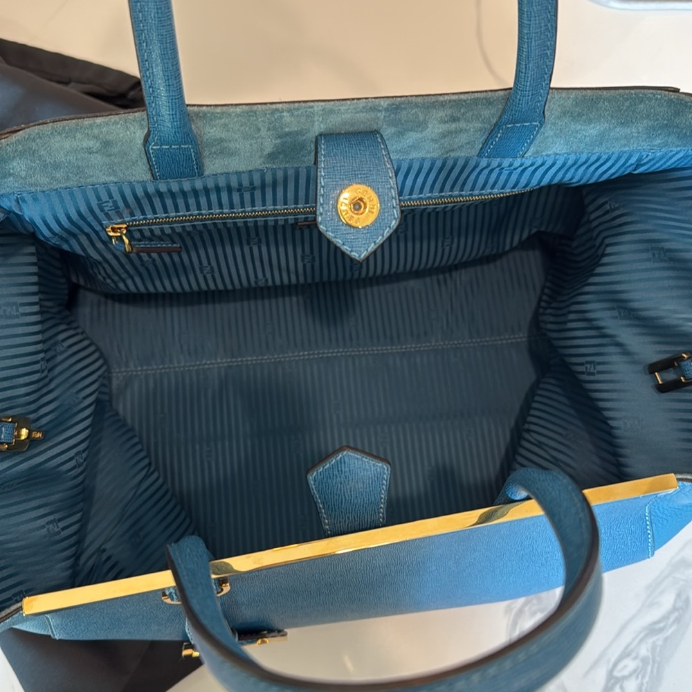 Fendi Two Way Blue Bag - Picture 5 of 7